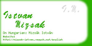 istvan mizsak business card