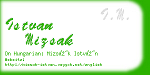 istvan mizsak business card